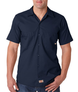 Dickies LS535 - Men's Short-Sleeve Industrial Poplin Work Shirt $11.95