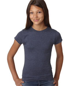 LAT 2605 - Girls' Fine Jersey Vintage Longer Length T-Shirt