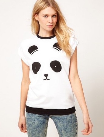 NEW FASHIONS 575097726 - Womens Cotton T-Shirt With Lovely Panda Printed