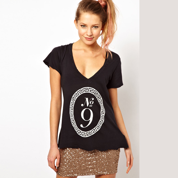 NEW FASHIONS 733373597 - Women's T-Shirt with No9 Printed