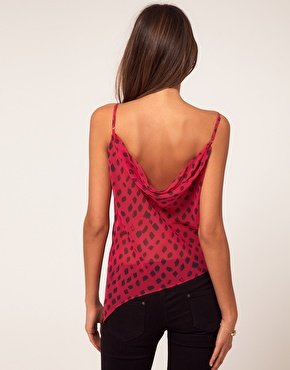 NEW FASHIONS 575555978 - Women's Cami With Graphic Print And Asymmetric Tie