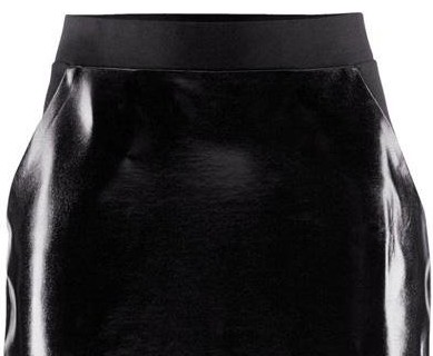 NEW FASHION 617033777 - Leather Skirt With Zipper In Back And Elastic Waist Designing