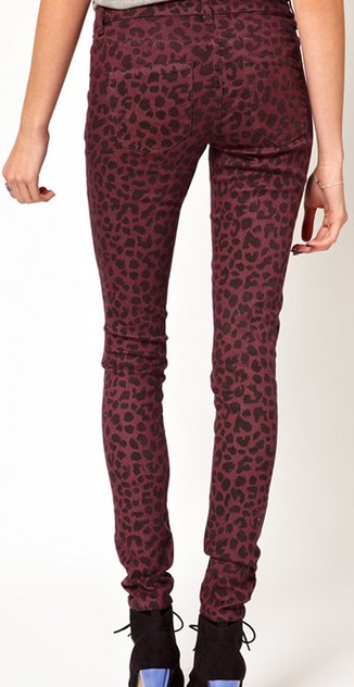 NEW FASHIONS 928307435 - Womens High Elastic Slim Pencil Pants With Leopard Printed And 5 Bags Decoration
