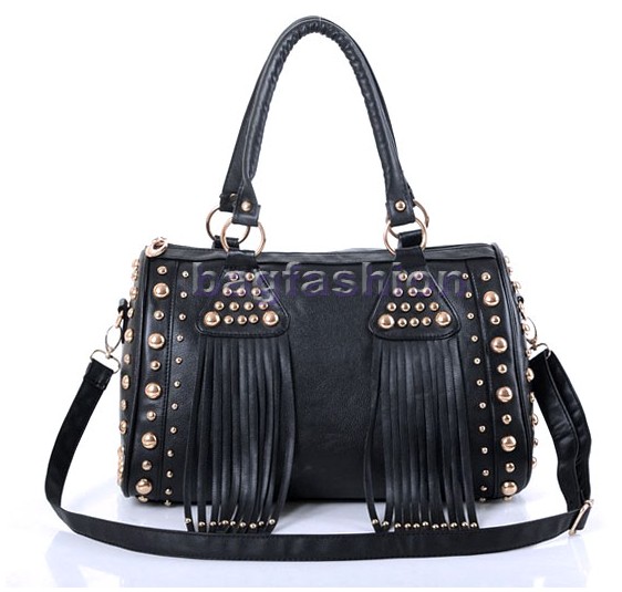 Bag Fashion 6294 - Fashion Lady handbags Punk Stud Tassel Bag Women ...