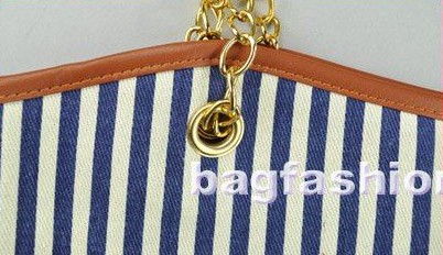 Bag Fashion 3998 - Bags Handbags Fashion 2013 Women Stripe Street Snap Candid Tote Canvas Shoulder Bag