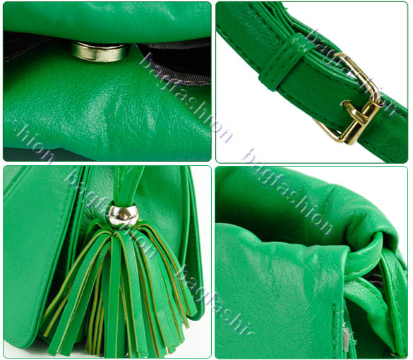 Bag Fashion 14258 - New Restore Mini Tassel Shoulder Bag Women's Girl Handbag Satchel Bags Cross Body Green/Blue