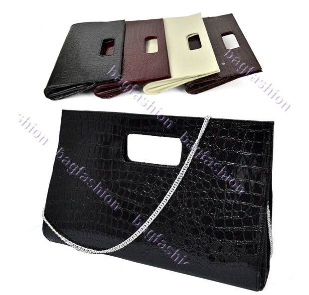 Bag Fashion 8195 - PU Leather Bags Women Clutch Dinner Party Handbags Chain Purse Wallet Shoulder Tote Bag 4 color