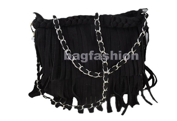 Bag Fashion 3312 - Wholesale Price Bag Suede Fringe Tassel Cross Body Bag PU Handbag