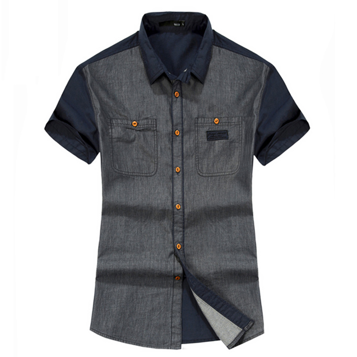 Cage Corner MCS027 - Men Crisp Collar Short Sleeve Dress Shirt $17.89