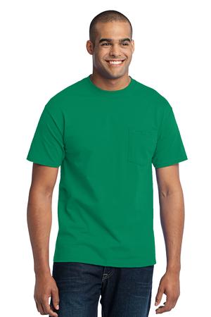 Port & Company Tall 50/50 Cotton/Poly T-Shirt with Pocket. PC55PT
