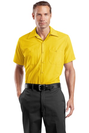 Red Kap Long Size Short Sleeve Industrial Work Shirt. SP24LONG