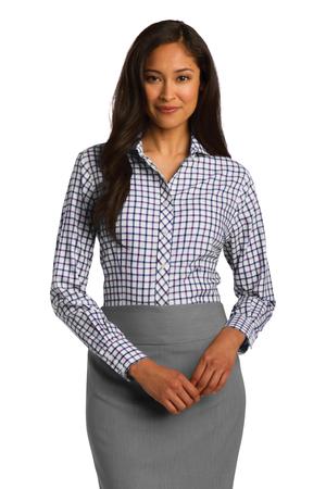 Red House Ladies Tricolor Check Non-Iron Shirt. RH75