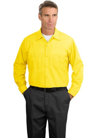 Red Kap Long Size  Long Sleeve Industrial Work Shirt. SP14LONG