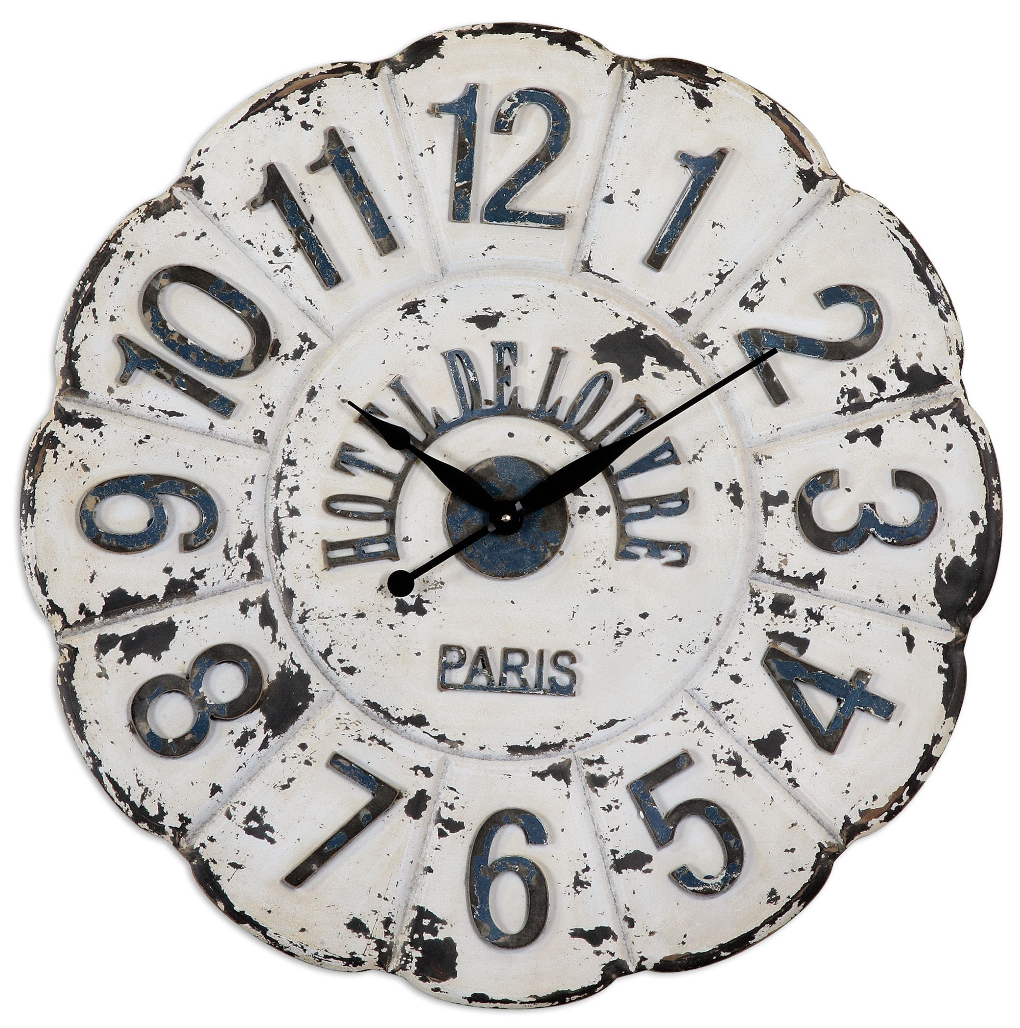Uttermost 06651 De Louvre White Wall Clock