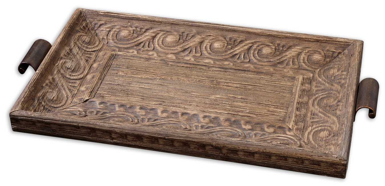 Uttermost 19494 Camillus Wood Framed Decorative Tray