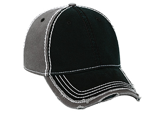 OTTO Cap 149-1091 - 6-Panel Garment Washed w/ Heavy Stitching Distressed Trim Dad Hat