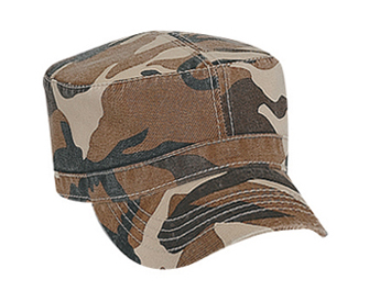Camouflage superior garment washed cotton twill military style caps