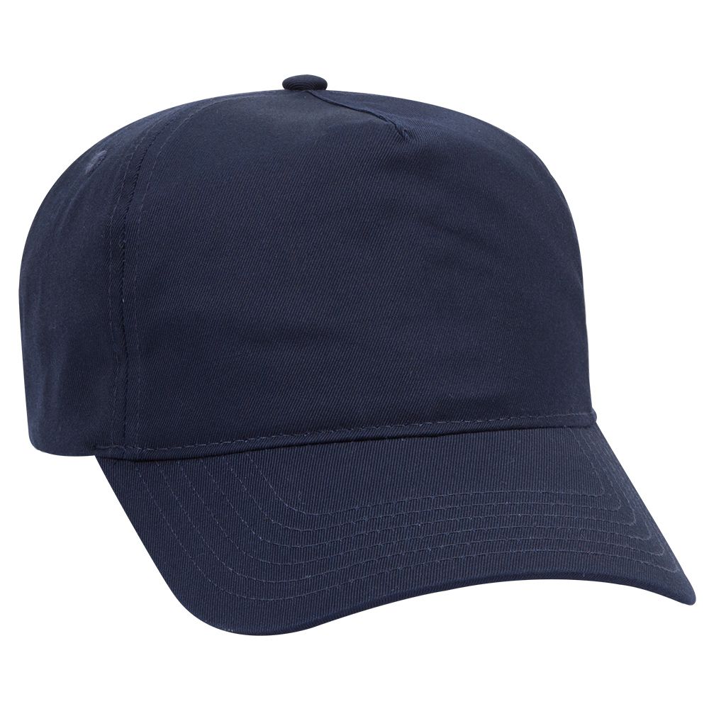 Cotton twill solid and two tone color five panel high crown golf style caps