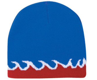 Flame design reversible acrylic knit two tone color beanies, 8