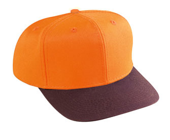 Neon cotton twill two tone color six panel pro style cap