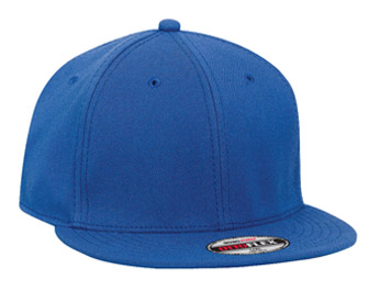 OTTO Flex stretchable wool blend flat visor solid color six panel pro style caps