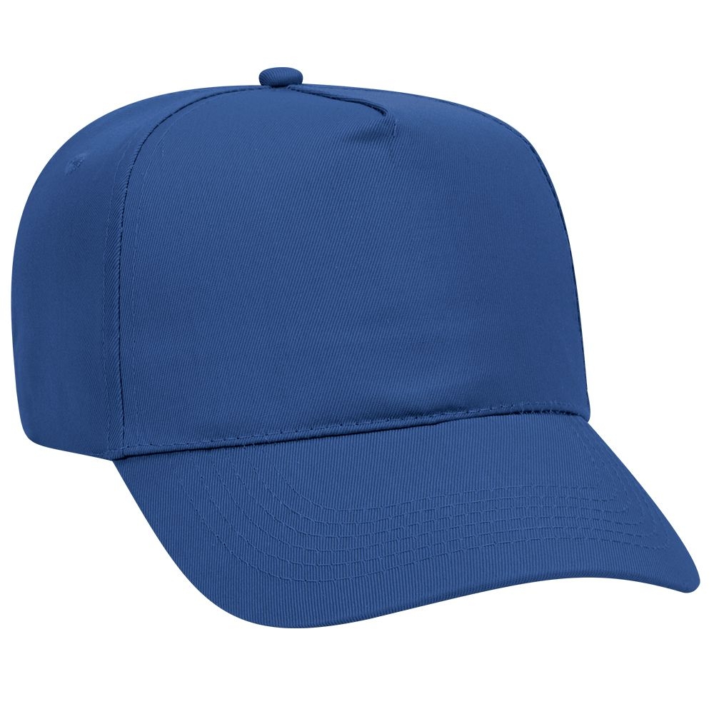 Promo cotton twill solid and two tone color five panel pro style caps