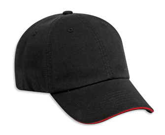 Superior garment washed cotton twill sandwich visor solid color six panel low profile pro style caps