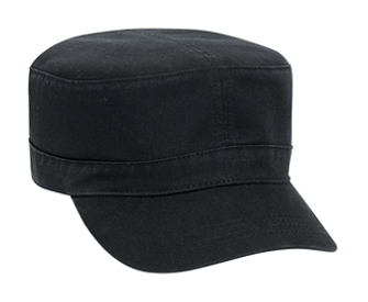 Superior garment washed cotton twill solid color military style caps