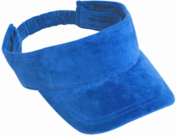 Superior terry cloth solid color sun visors
