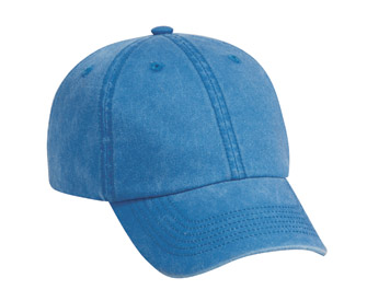 Superior washed pigment dyed cotton twill solid color six panel low profile pro style caps