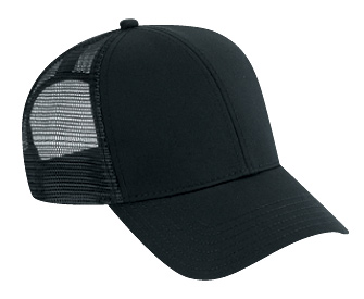 Washed cotton twill solid and two tone color six panel low profile pro style mesh back caps