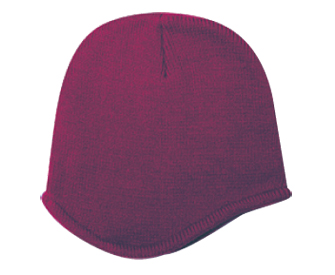 Acrylic knit solid color beanies with fleece lining