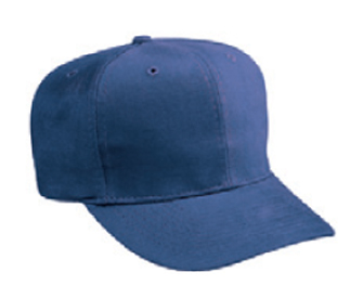 Brushed bull denim solid color six panel low crown pro style cap