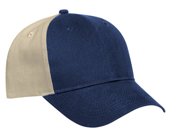Brushed cotton twill two tone color six panel low profile pro style caps