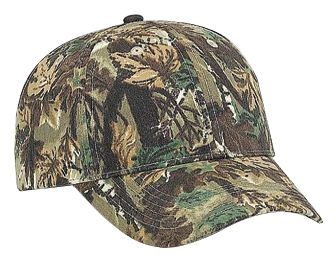 Camouflage brushed cotton twill low profile pro style caps