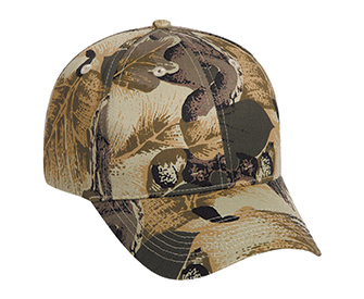 Camouflage cotton twill low profile pro style caps