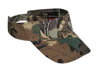 Camouflage cotton twill sun visors