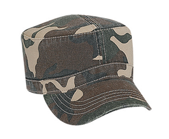 Camouflage superior garment washed cotton twill military style caps