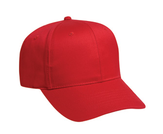 Cotton twill solid color six panel pro style caps