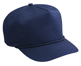 Cotton twill solid and two tone color five panel low crown golf style caps