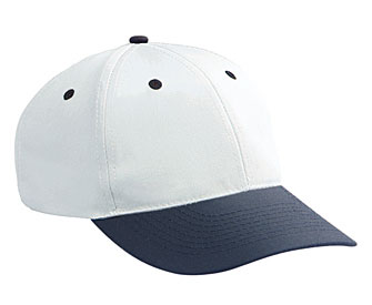 Cotton twill solid and two tone color six panel low profile pro style caps