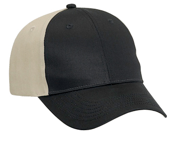 Cotton twill two tone color six panel low profile pro style caps