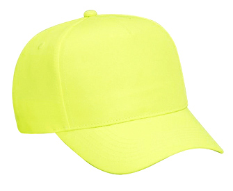 Neon deluxe polyester twill gray undervisor solid color six panel five panel pro style caps