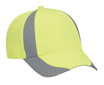 Neon polyester pro mesh gray undervisor solid color six panel pro style cap