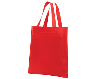 Non-woven solid color promotional tote bags, 15 1/4"H x 14"W