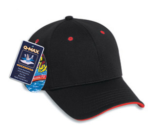 OTTO A-Flex stretchable polyester Q-Max cool mesh flipped edge visor solid color six panel low profile pro style caps