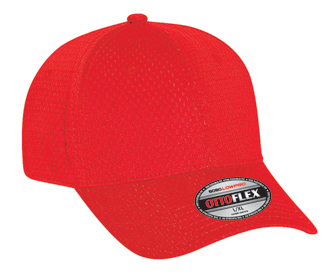 OTTO Flex stretchable polyester pro mesh solid color six panel low profile pro style caps