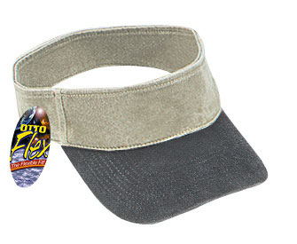 OTTO Flex stretchable washed pigment dyed cotton twill solid and two tone color sun visors