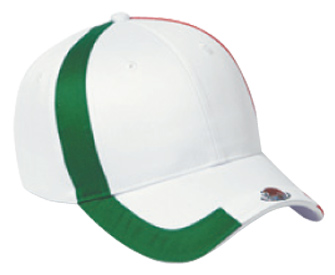 Racing flag pattern cotton twill two tone color six panel pro style cap