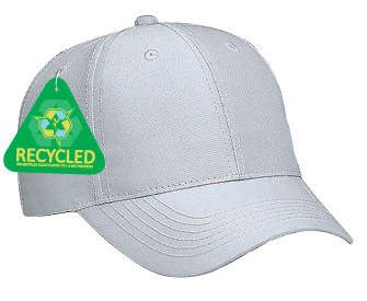 Recycled canvas solid color six panel low profile pro style caps